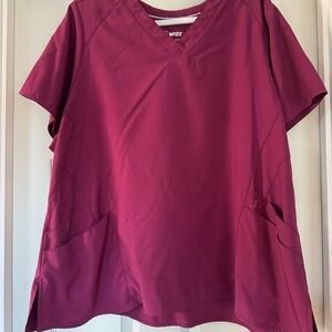 Wine Scrub Top